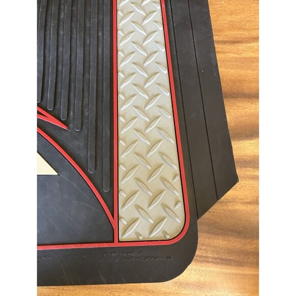 Vintage GM Pontiac Racing Front Rubber FLOOR MAT SET of 2 Made in the USA - Picture 5 of 16